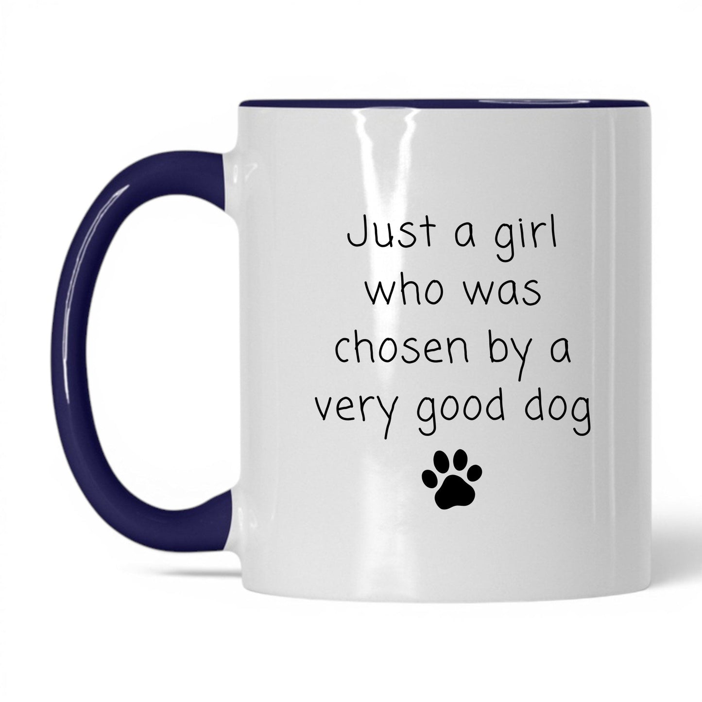 Chosen by a Very Good Dog Mug – 11oz White/Midnight Blue Mug