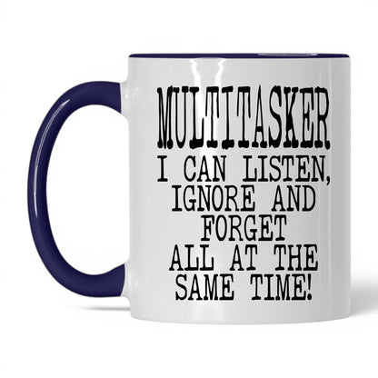 Listen Ignore and Forget Mug – 11oz White/Midnight Blue Mug