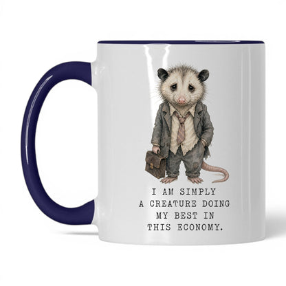 In This Economy Opossum Mug – 11oz Midnight Blue Mug