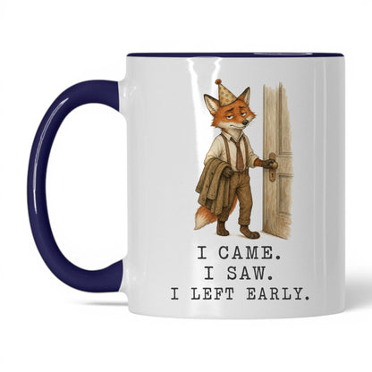 Left the Party Early Fox Mug – 11oz Midnight Blue Mug