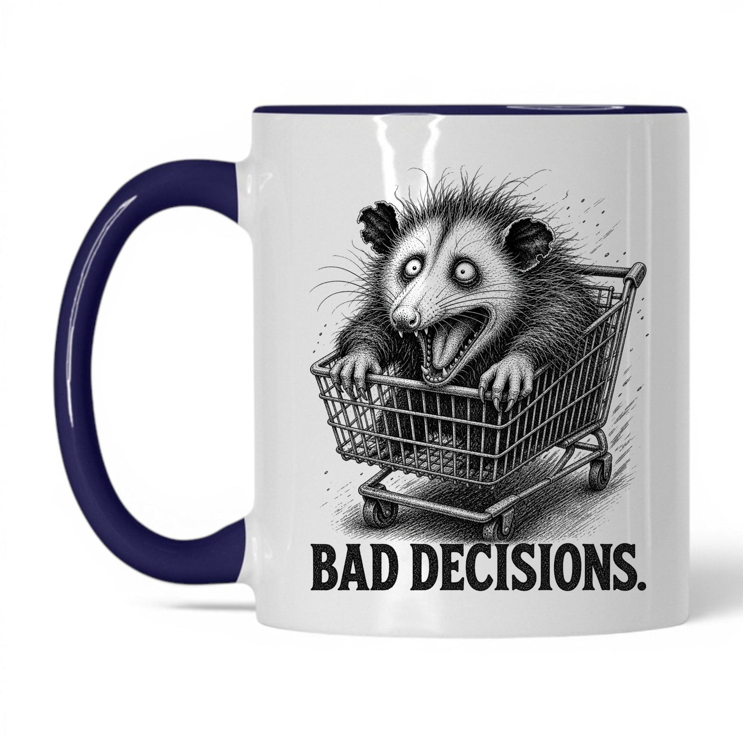 Bad Decisions Opossum Coffee Mug