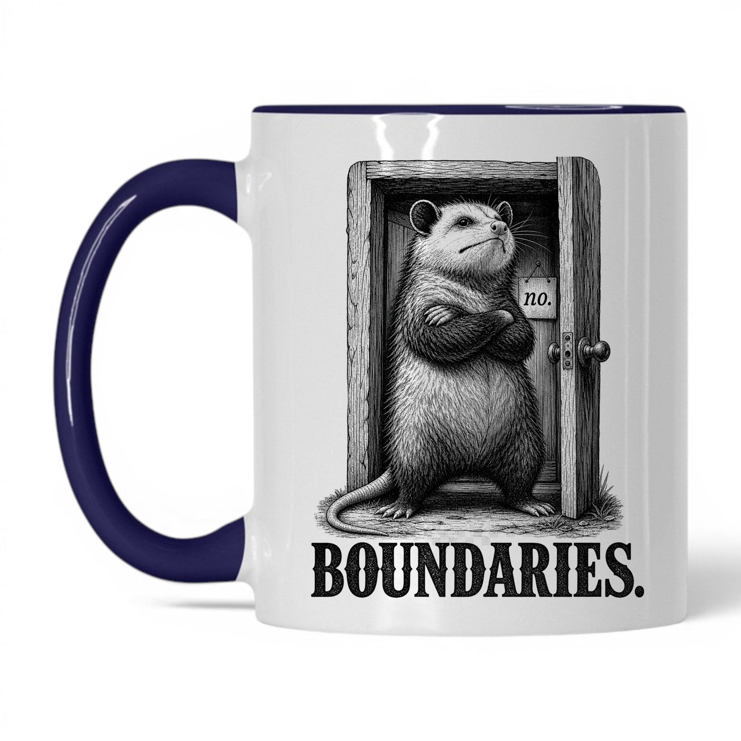 Boundaries Opossum Coffee Mug