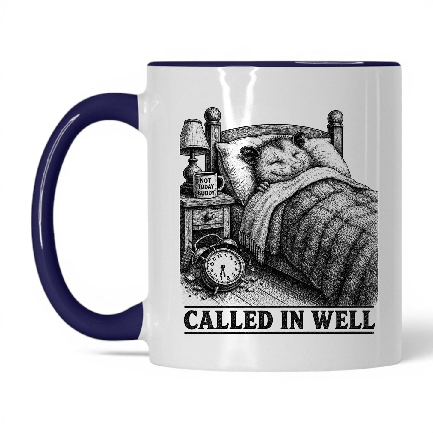 Called in Well Opossum Coffee Mug