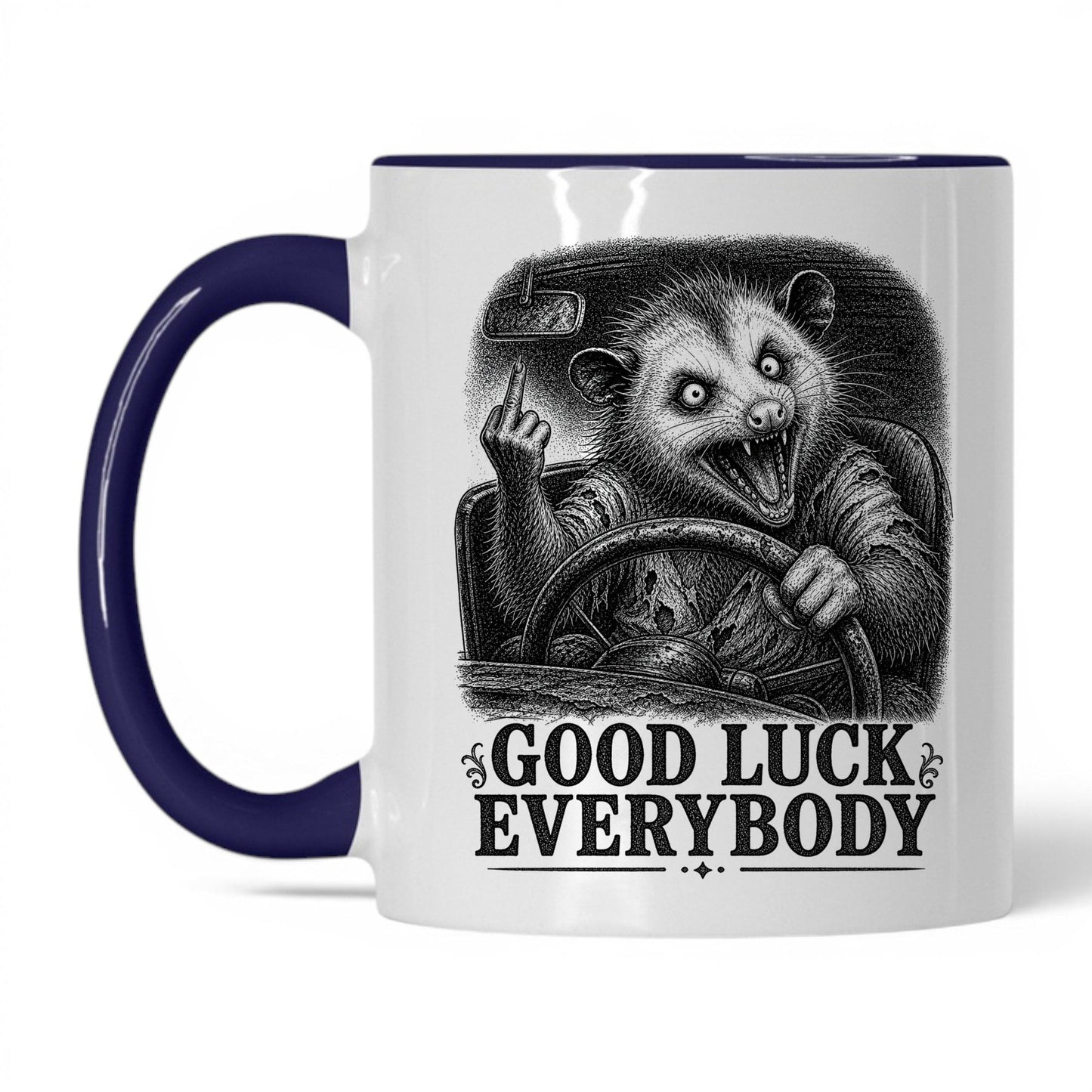 Good Luck Everybody Opossum Coffee Mug