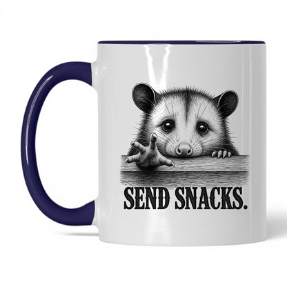 Send Snacks Opossum Coffee Mug