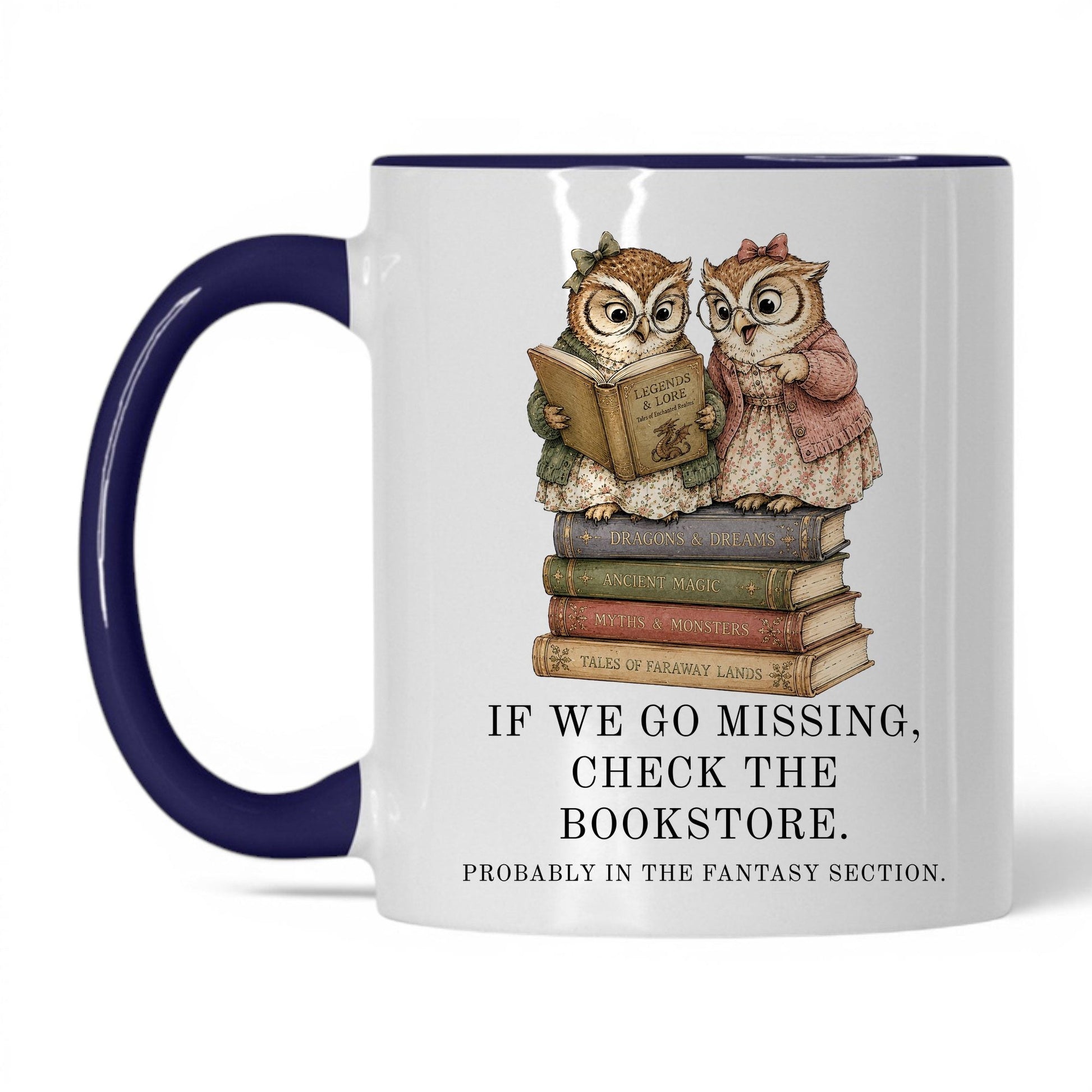 If We Go Missing Mug – 11oz White/Midnight Blue Mug