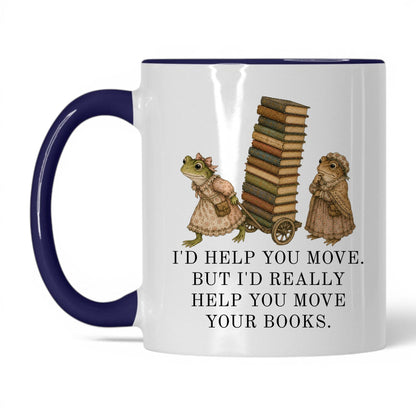 Help You Move Your Books Mug – 11oz White/Midnight Blue Mug