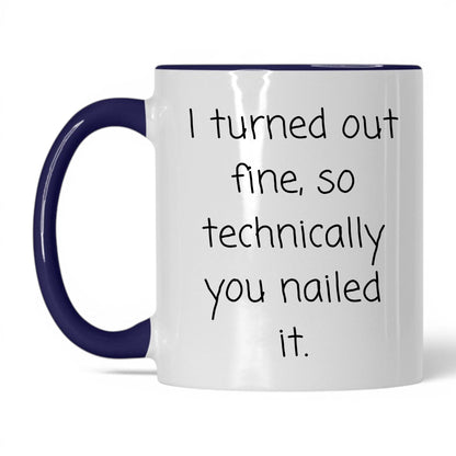 You Nailed It Mug – 11oz White/Midnight Blue Mug