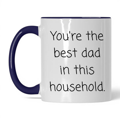 Best Dad in This Household Mug – 11oz White/Midnight Blue Mug