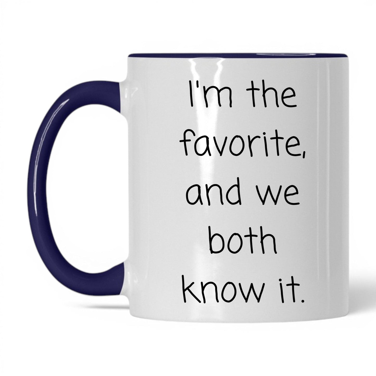 We Both Know It Mug – 11oz White/Midnight Blue Mug