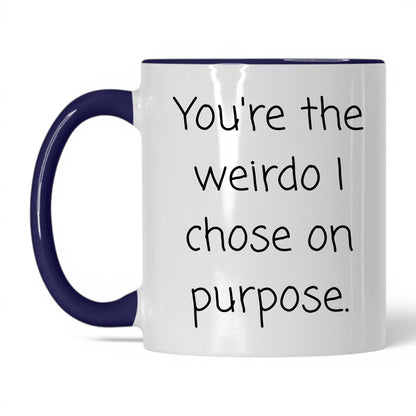 The Weirdo I Chose Mug – 11oz White/Midnight Blue Mug