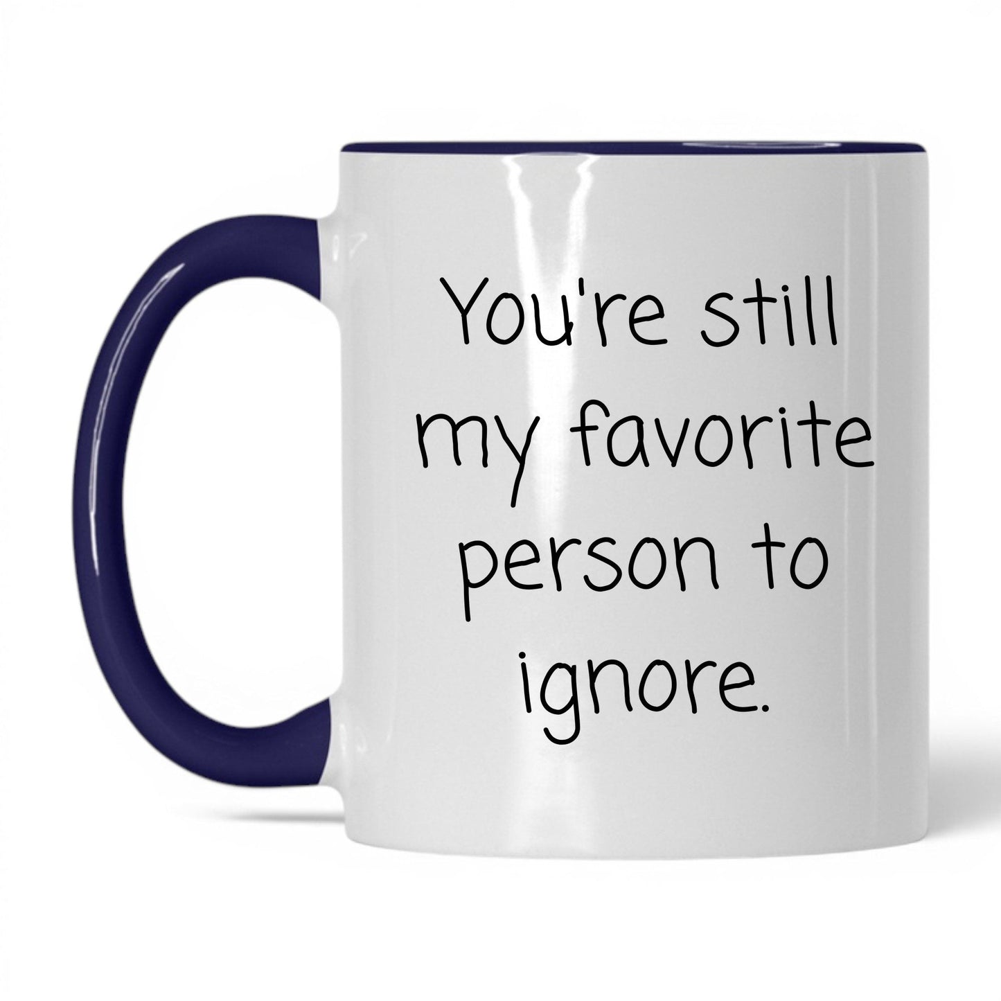 My Favorite Person to Ignore Mug – 11oz White/Midnight Blue Mug