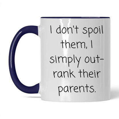 I Outrank Their Parents Mug – 11oz White/Midnight Blue Mug