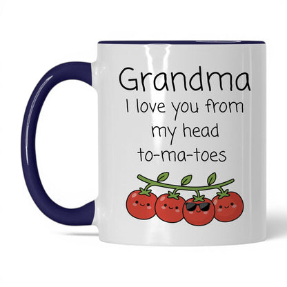 Grandma to Ma Toes Mug – 11oz White/Midnight Blue Mug