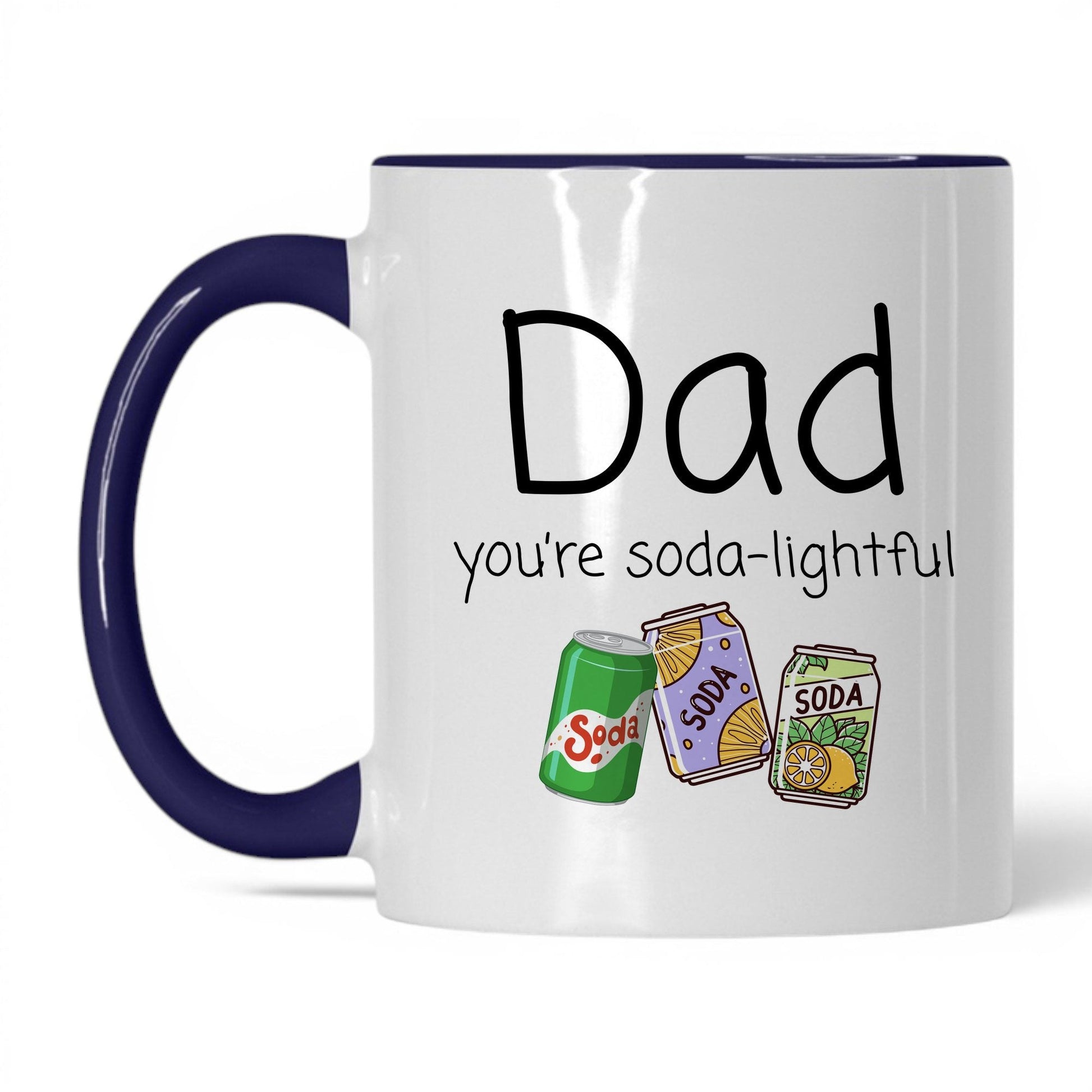 Dad You're Soda-Lightful Mug – 11oz White/Midnight Blue Mug