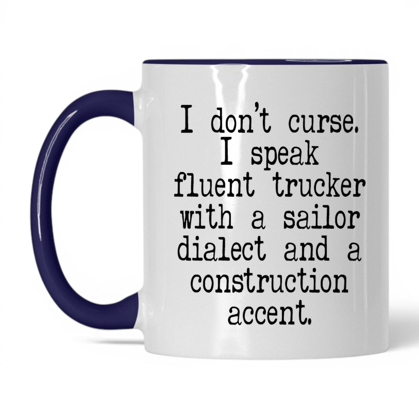 Fluent Trucker Sailor Dialect Mug – 11oz White/Midnight Blue Mug