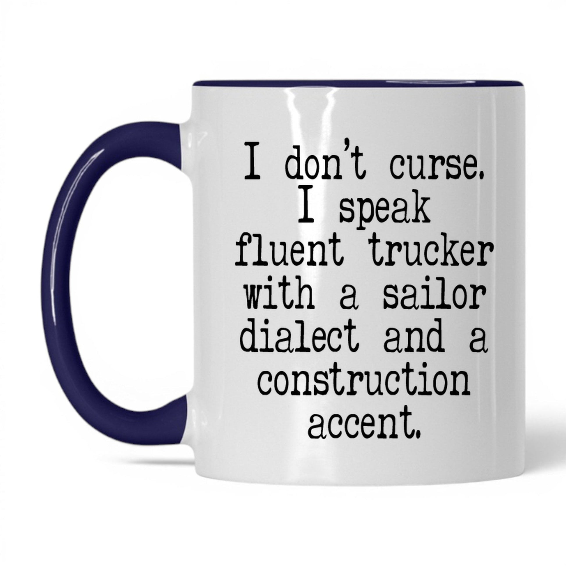 Fluent Trucker Sailor Dialect Mug – 11oz White/Midnight Blue Mug