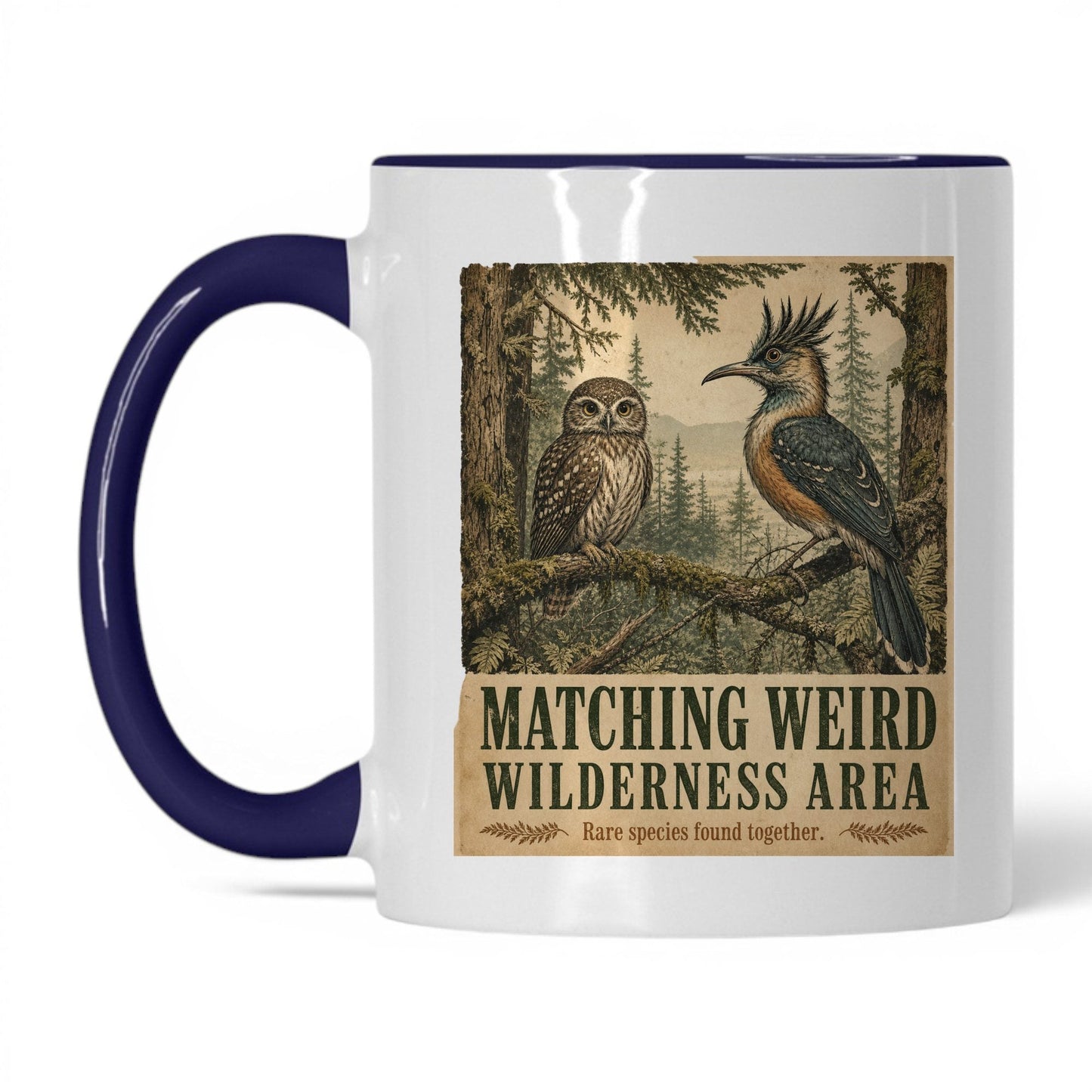 Matching Weird Wilderness Area Mug – 11oz White/Midnight Blue Mug