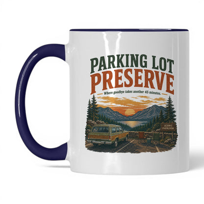 Parking Lot Preserve Mug – 11oz White/Midnight Blue Mug