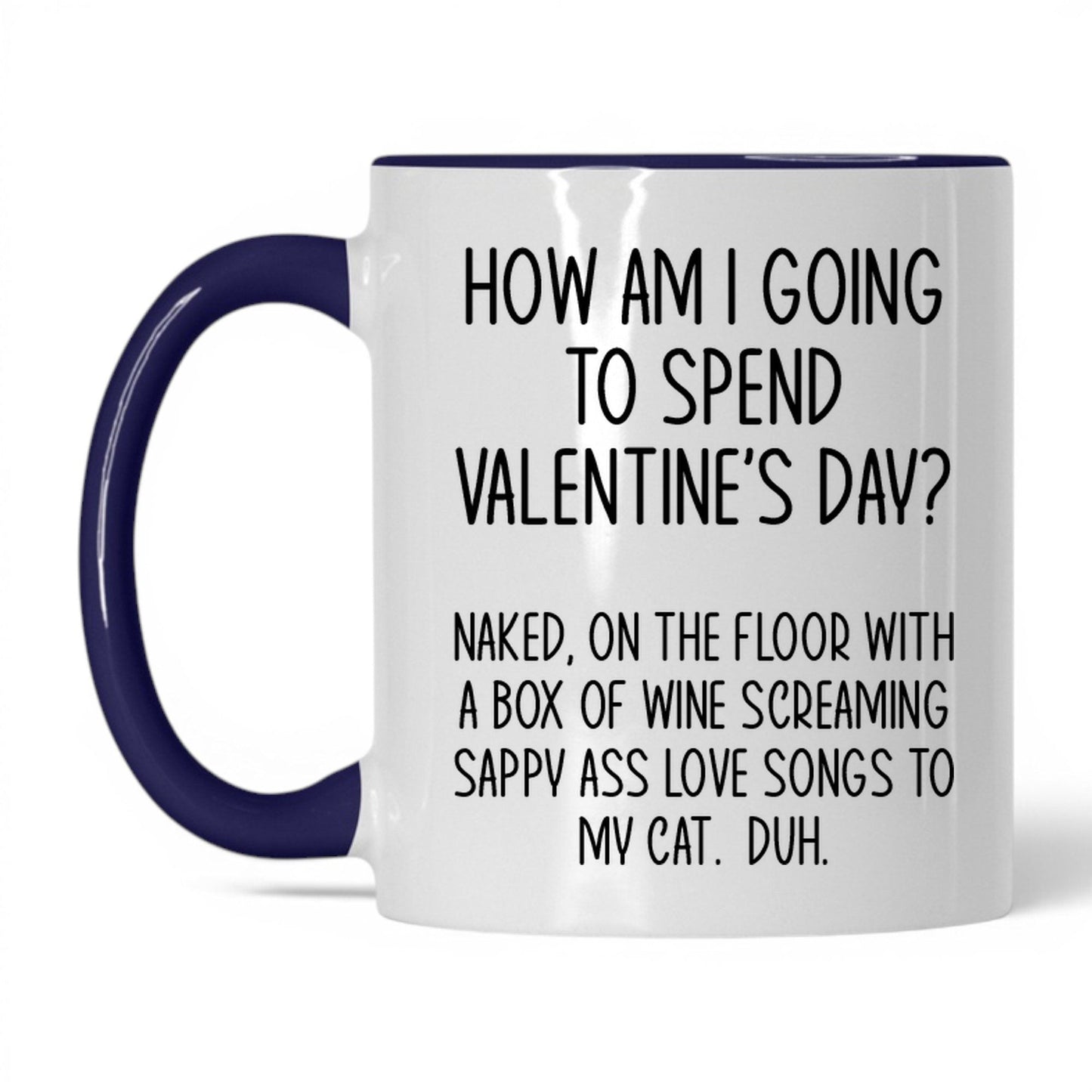 Wine and Screaming Into the Void Mug – 11oz White/Midnight Blue Mug