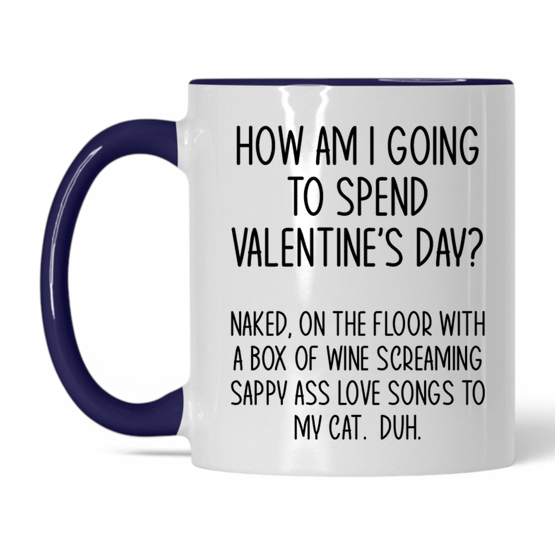 Wine and Screaming Into the Void Mug – 11oz White/Midnight Blue Mug