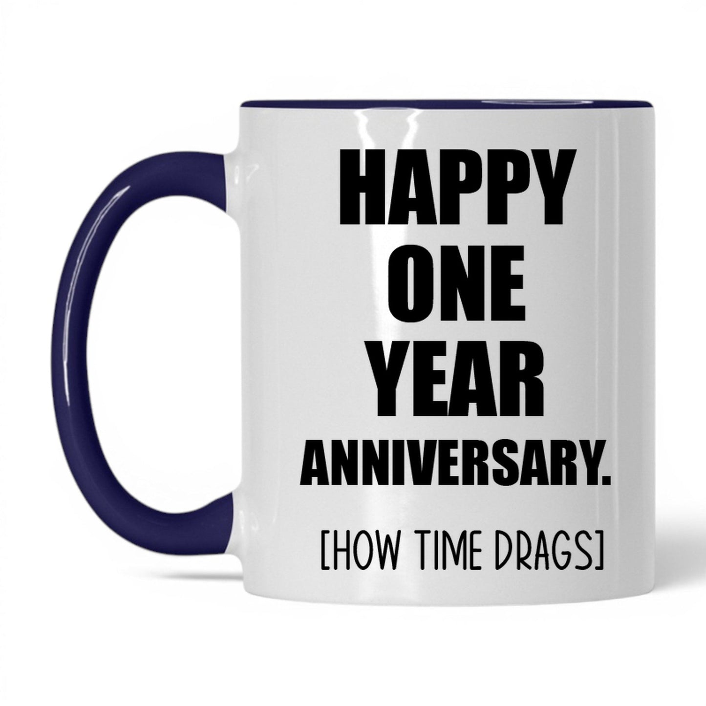Happy Anniversary How Many Drinks Mug – 11oz White/Midnight Blue Mug