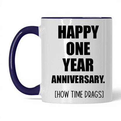 Happy Anniversary How Many Drinks Mug – 11oz White/Midnight Blue Mug