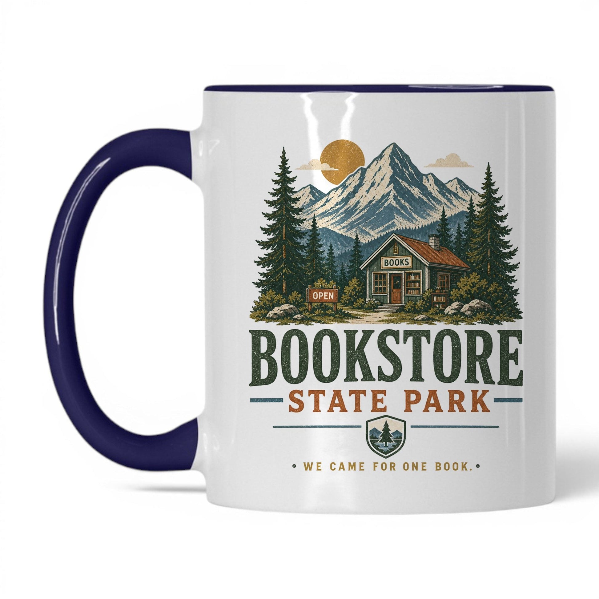Bookstore State Park Mug – 11oz White/Midnight Blue Mug