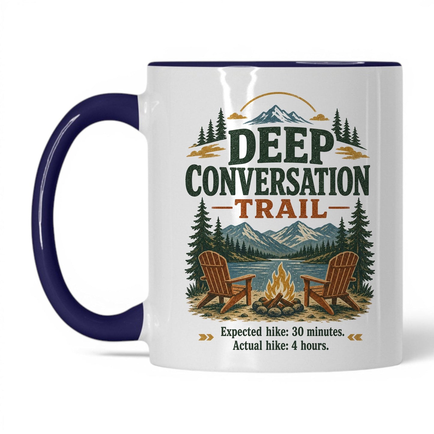 Deep Conversation Trail Mug – 11oz White/Midnight Blue Mug