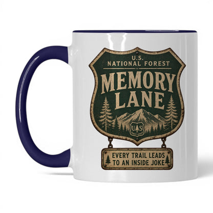 Memory Lane National Park Mug – 11oz White/Midnight Blue Mug