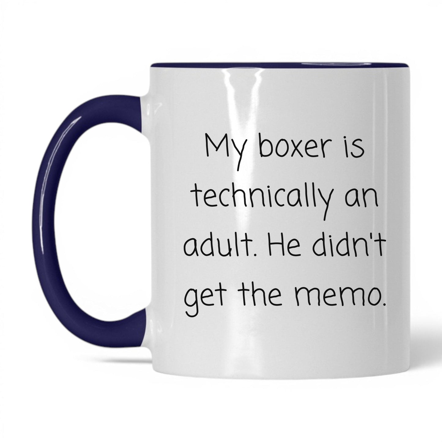 Boxer Dog Lover Mug – 11oz White/Midnight Blue Mug
