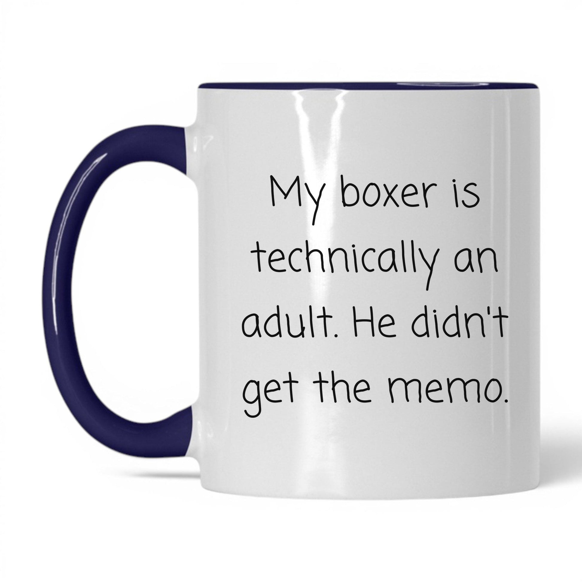 Boxer Dog Lover Mug – 11oz White/Midnight Blue Mug