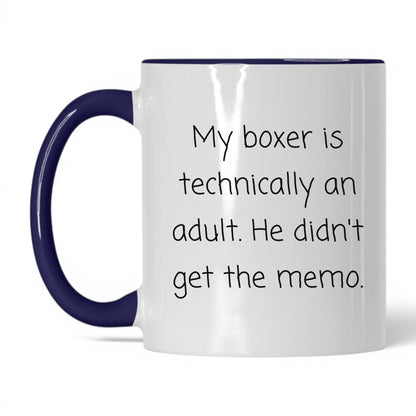 Boxer Dog Lover Mug – 11oz White/Midnight Blue Mug