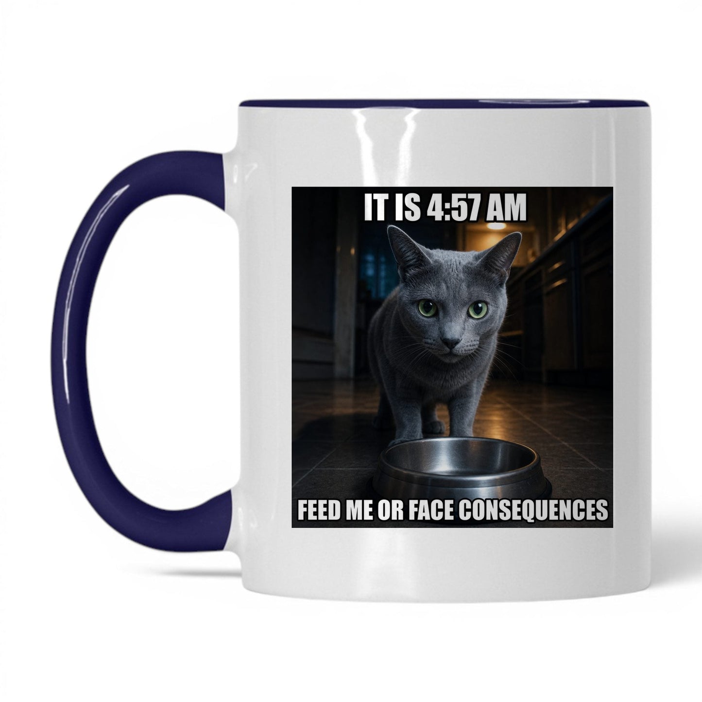 Feed Me Cat Coffee Mug
