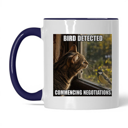 Bird Detected Cat Coffee Mug