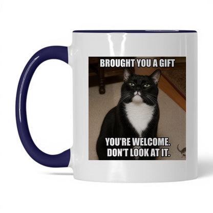 Brought You a Gift Cat Coffee Mug