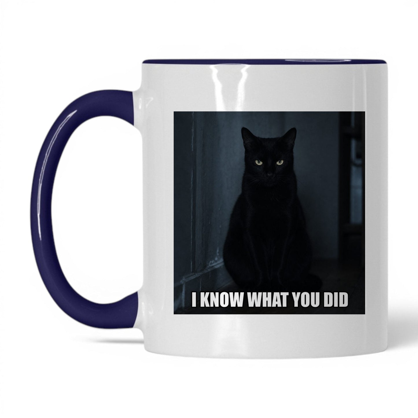 I Know What You Did Cat Coffee Mug