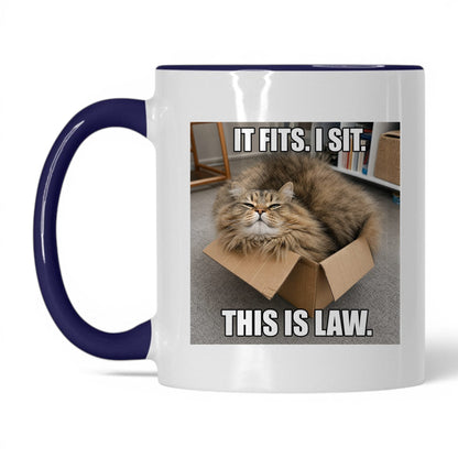 It Fits I Sit Cat Coffee Mug