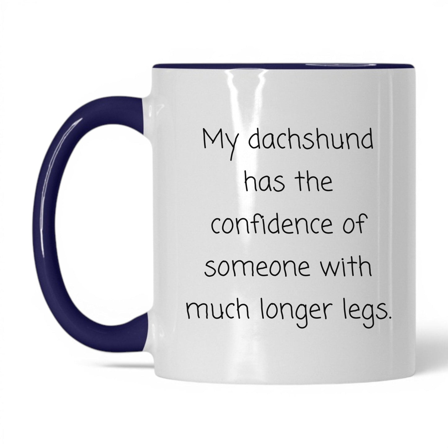 Dachshund Dog Mom Mug – 11oz White/Midnight Blue Mug