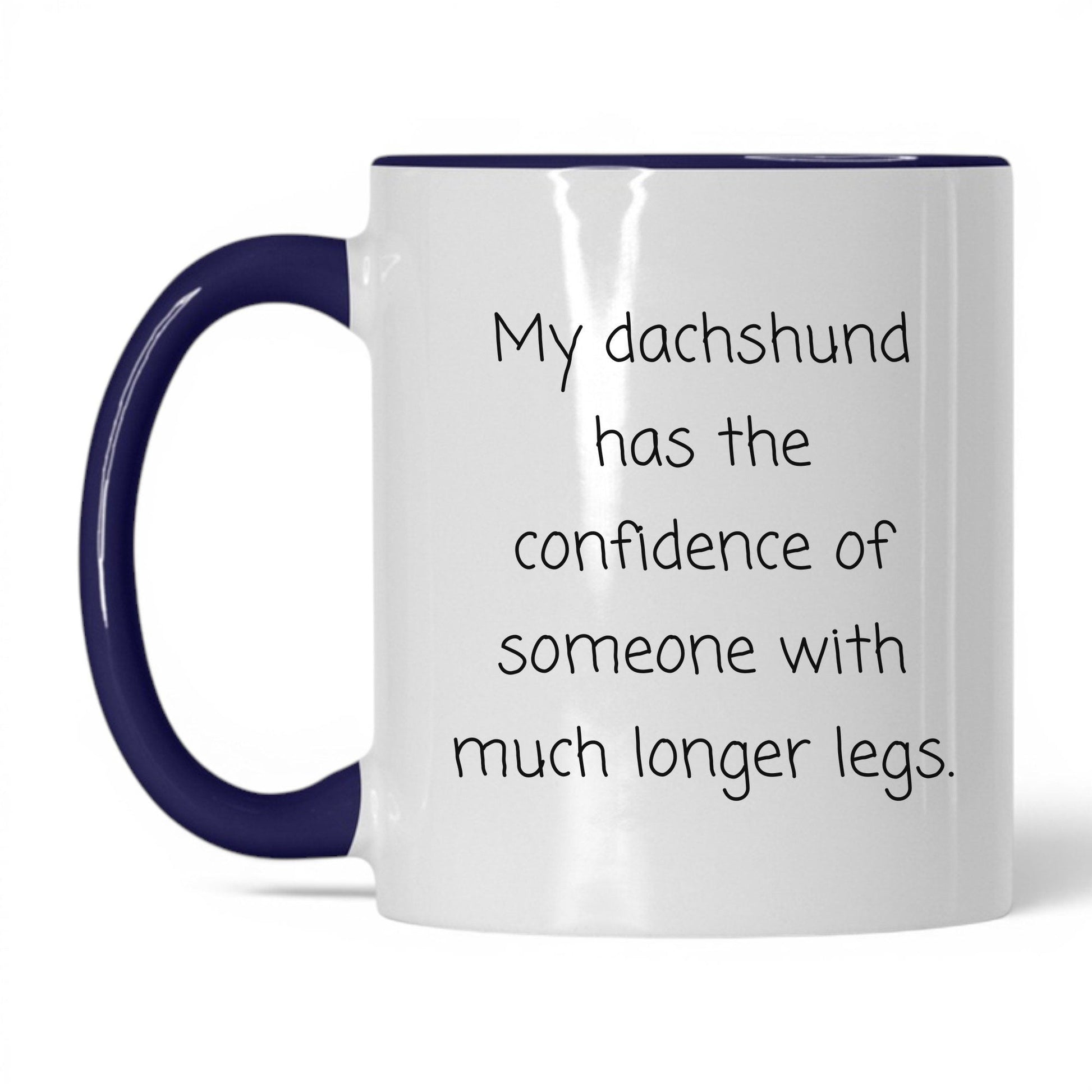 Dachshund Dog Mom Mug – 11oz White/Midnight Blue Mug