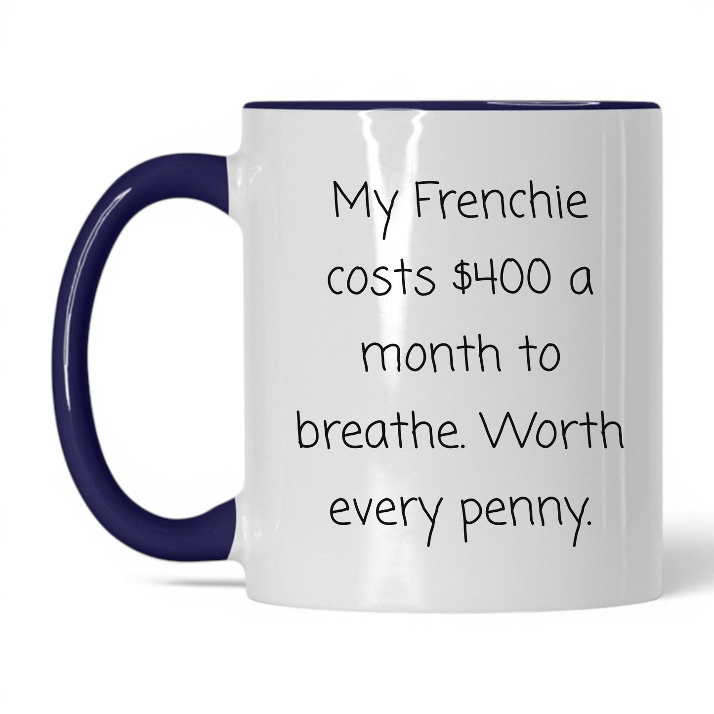 French Bulldog Mug – 11oz White/Midnight Blue Mug