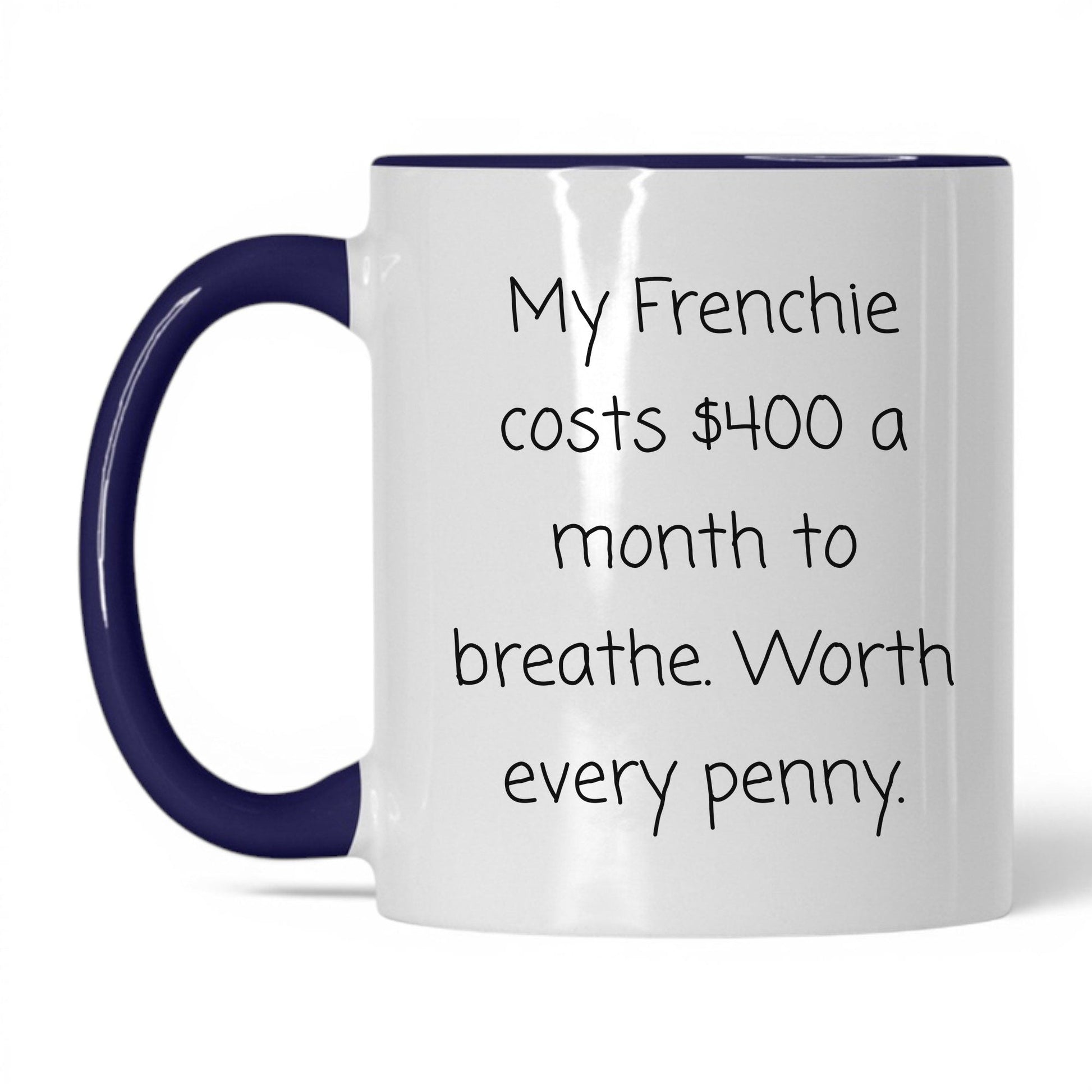 French Bulldog Mug – 11oz White/Midnight Blue Mug