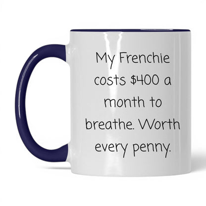 French Bulldog Mug – 11oz White/Midnight Blue Mug