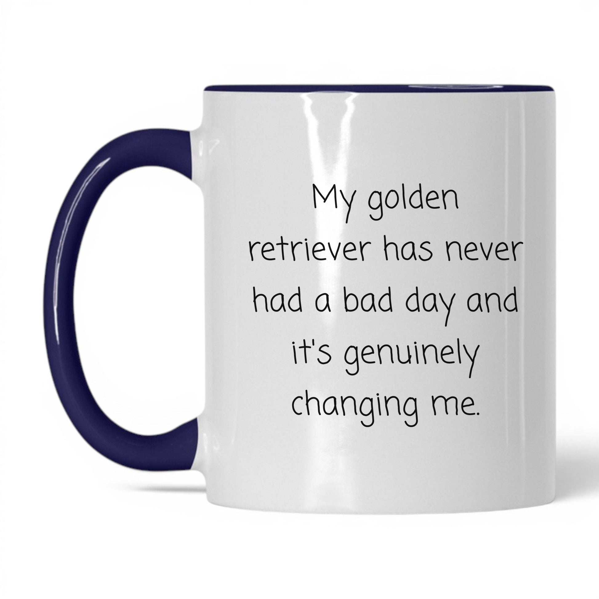 Golden Retriever Mug – 11oz White/Midnight Blue Mug