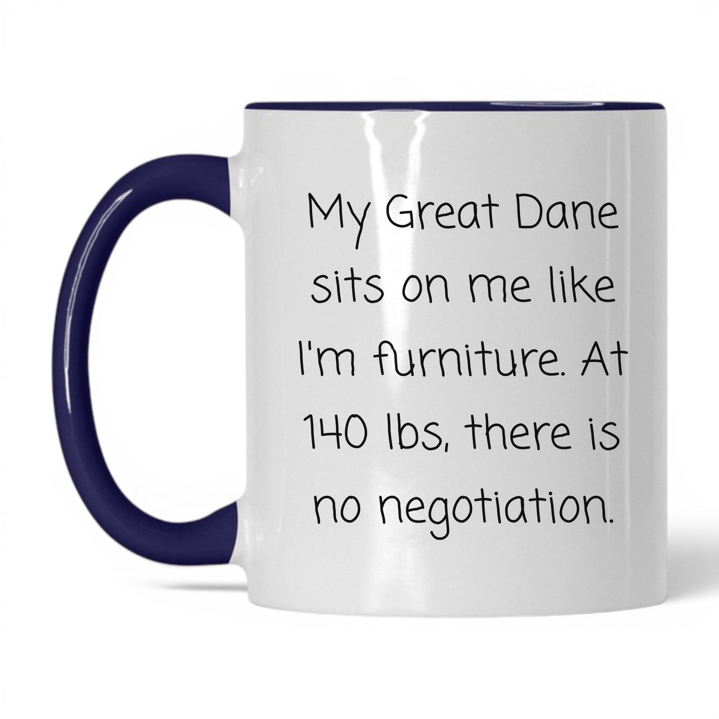 Sassy Great Dane Mug – 11oz White/Midnight Blue Mug
