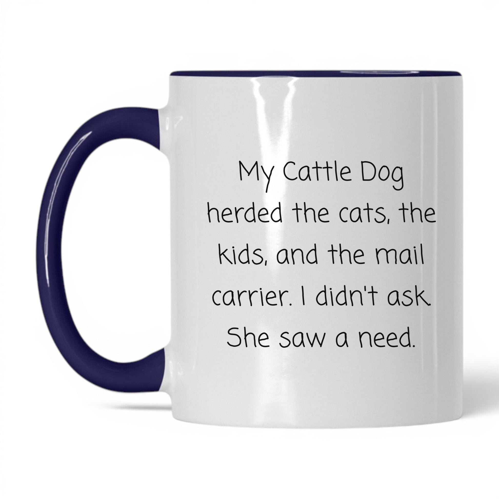 Cattle Dog Mom Mug – 11oz White/Midnight Blue Mug