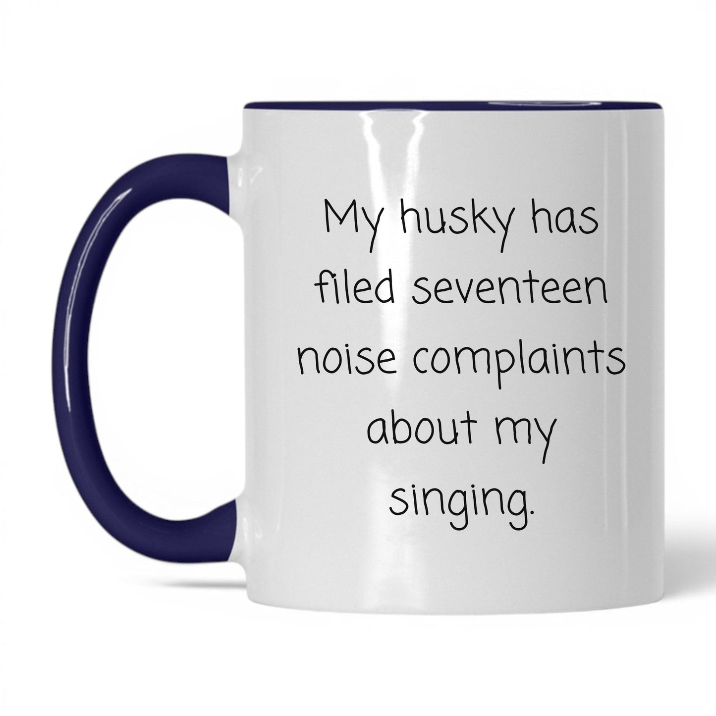 Husky Dog Mom Mug – 11oz White/Midnight Blue Mug