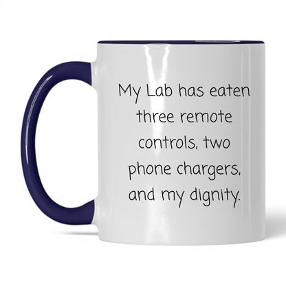 Labrador Dog Mom Mug – 11oz White/Midnight Blue Mug