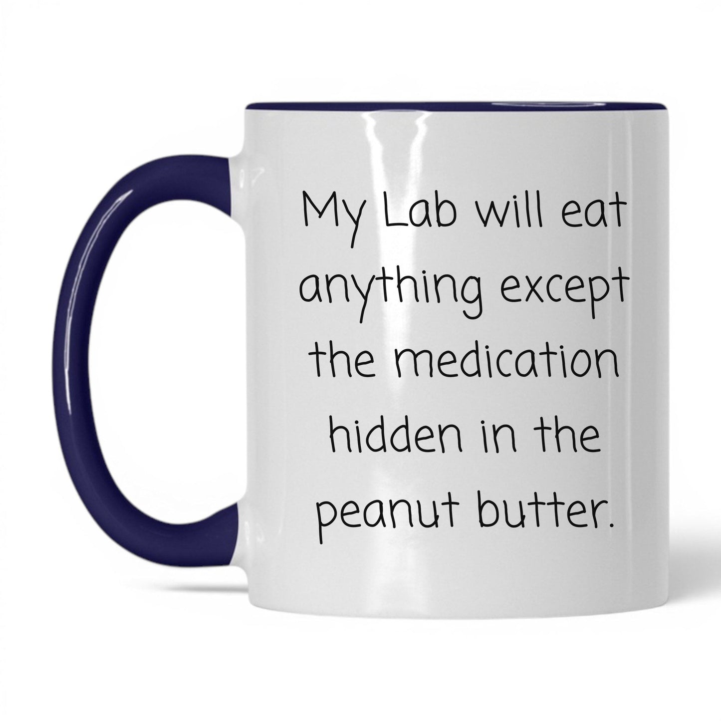 Sassy Labrador Mug – 11oz White/Midnight Blue Mug