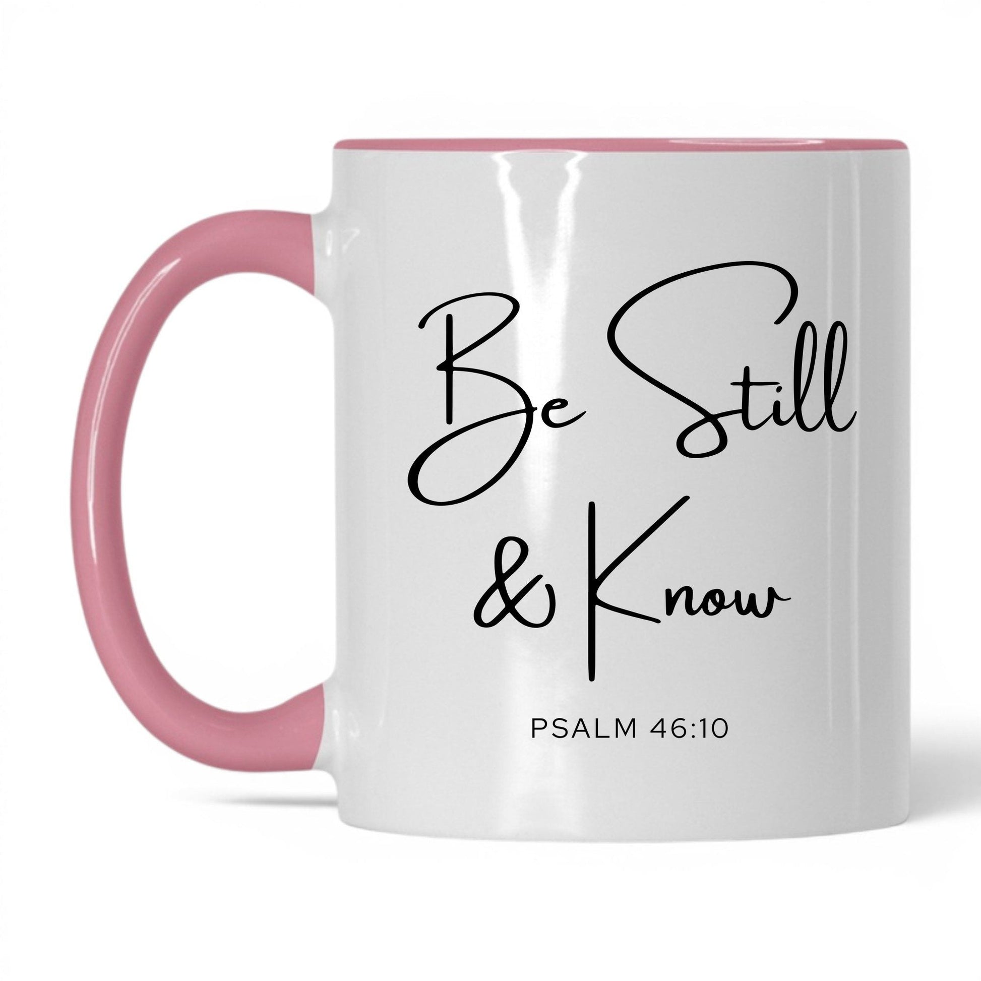 Be Still and Know Coffee Mug – 11oz White/Midnight Blue Mug